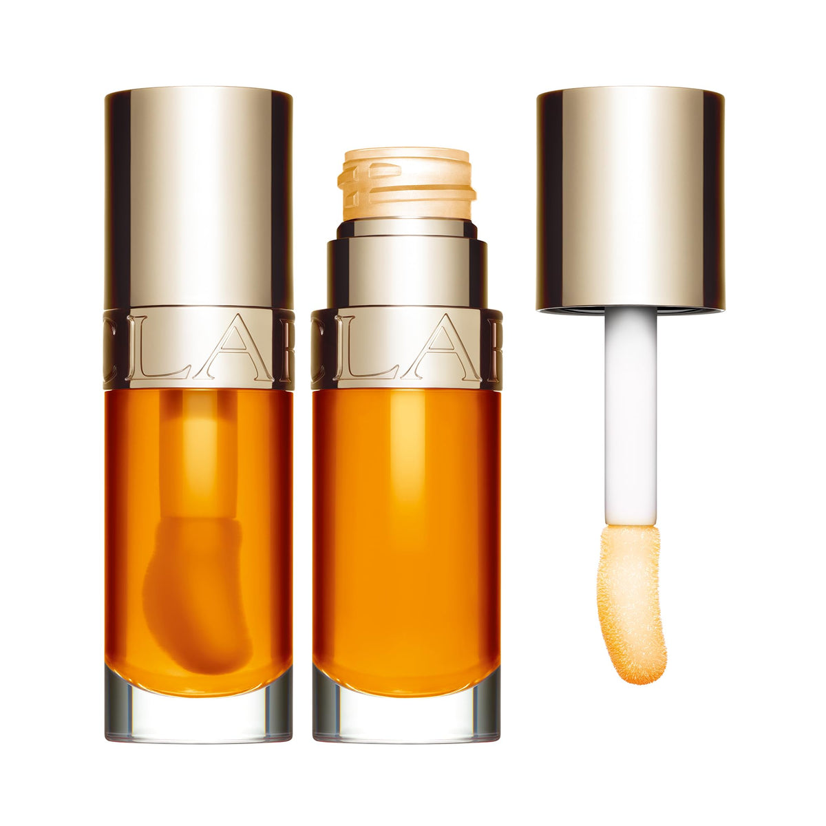 Clarins Lip Comfort Oil - Soothes, Hydrates, Plumps Lips | Sheer Shine | 93% Natural | Honey