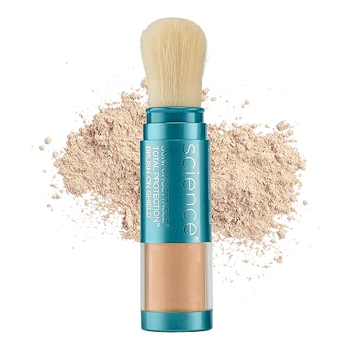 Colorescience Brush-On Sunscreen Mineral Powder For Sensitive Skin, Medium, 0.21 Oz