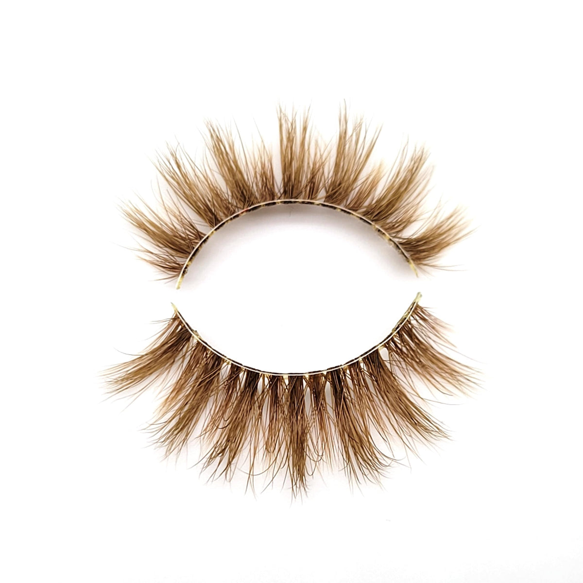 MISSLADY 16mm Brown 3D Real Mink Eyelashes - Soft, Natural Look, 1 Pair Pack