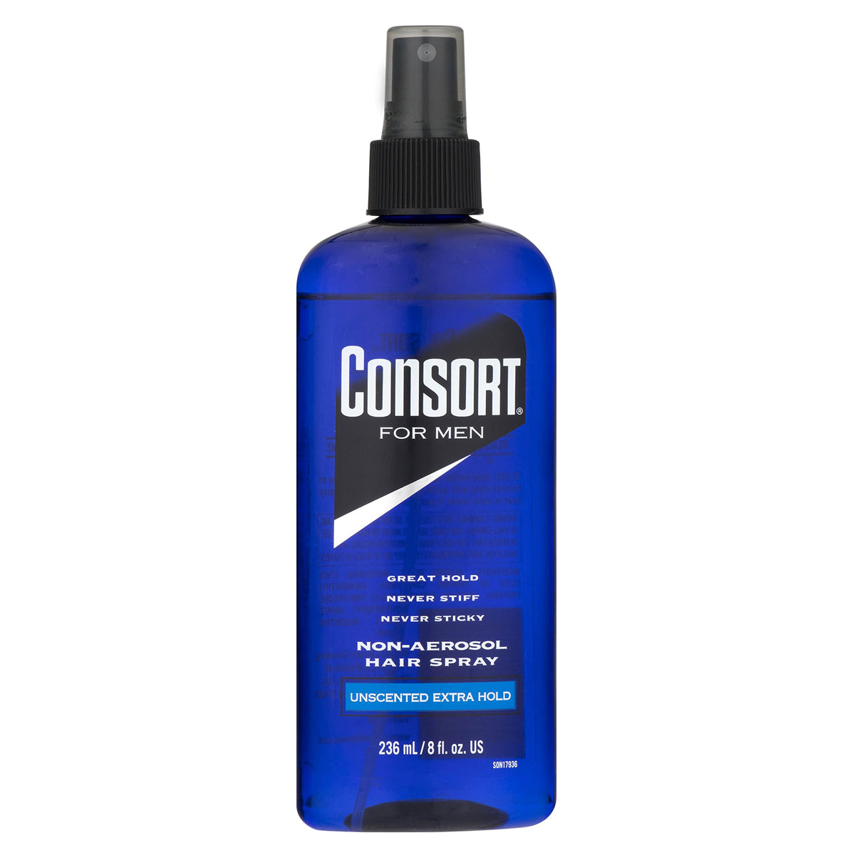 Consort Extra Hold Unscented Hair Spray Pump, 8 Fl Oz - Strong Hold, Non-Aero Formula