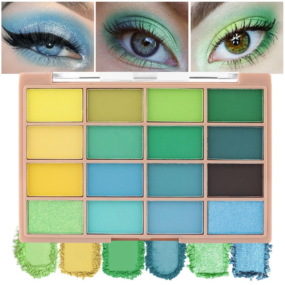 Cakaila 16 Colors Eye Shadow Palette - High Pigmented Matte & Shimmer, Long Lasting Waterproof