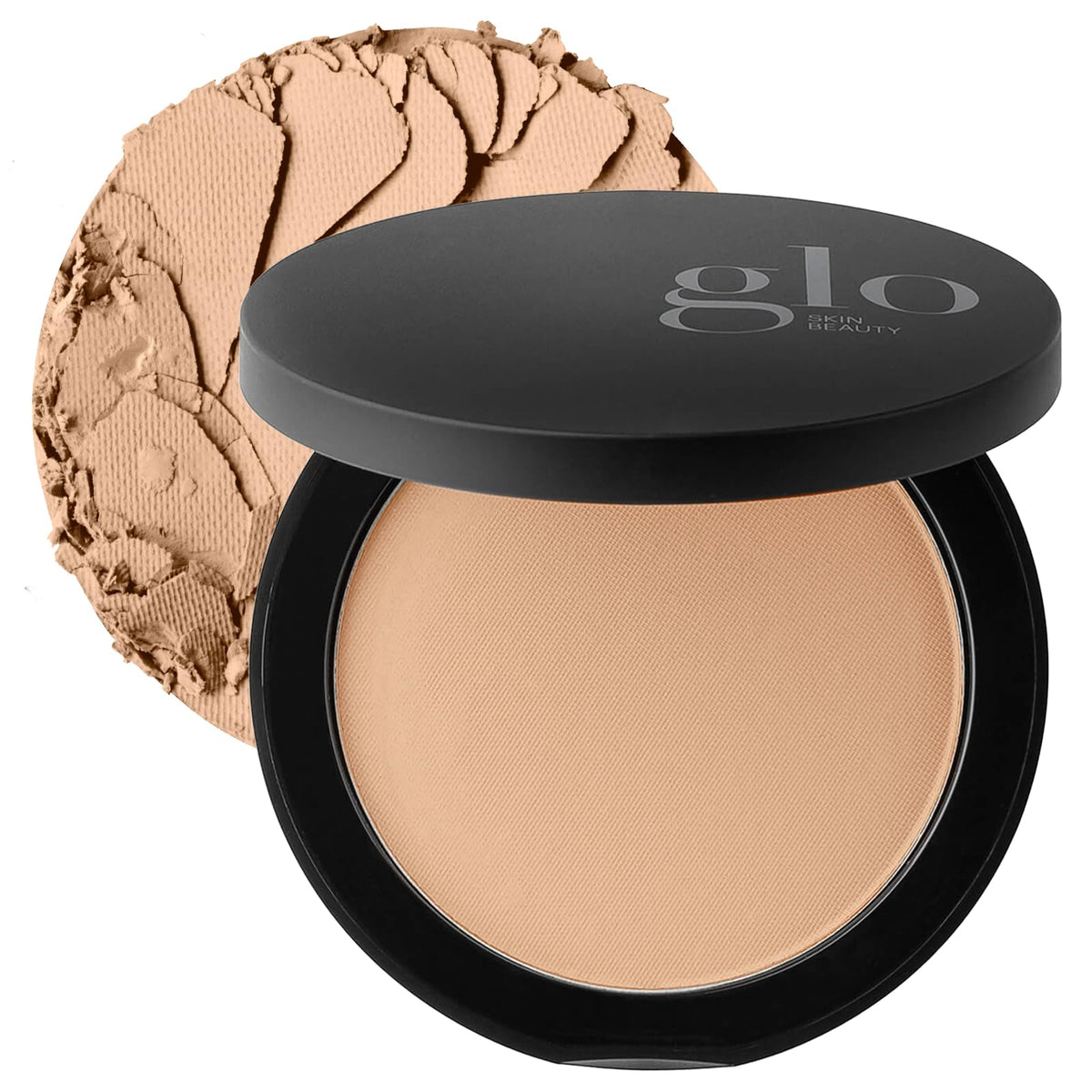 Glo Skin Beauty Pressed Base Powder Foundation - Honey Light, Flawless Coverage, 0.31 Oz