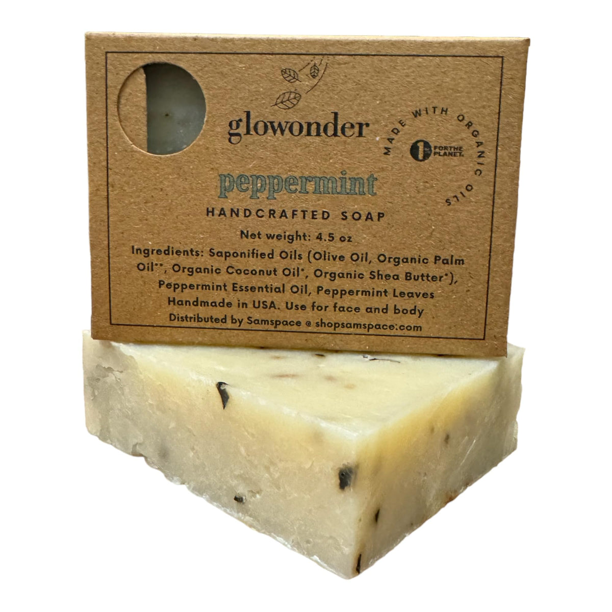 Glowonder Peppermint Organic Bar Soap - Moisturizing, All-Natural, Cruelty-Free - 4.5 Oz