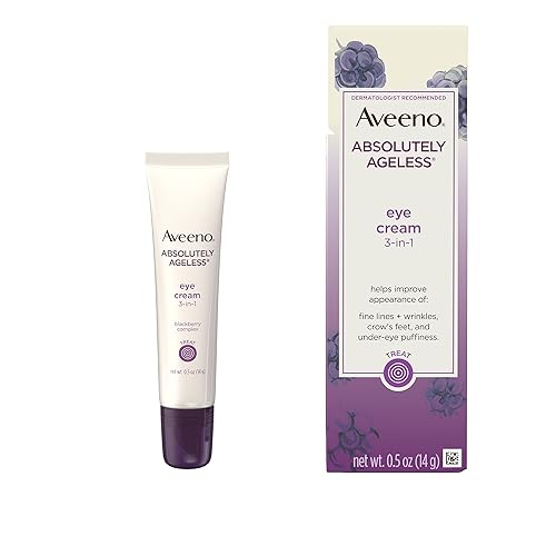 Aveeno Absolutely Ageless 3-In-1 Anti-Wrinkle Eye Cream, 0.5 Oz - Reduces Fine Lines &