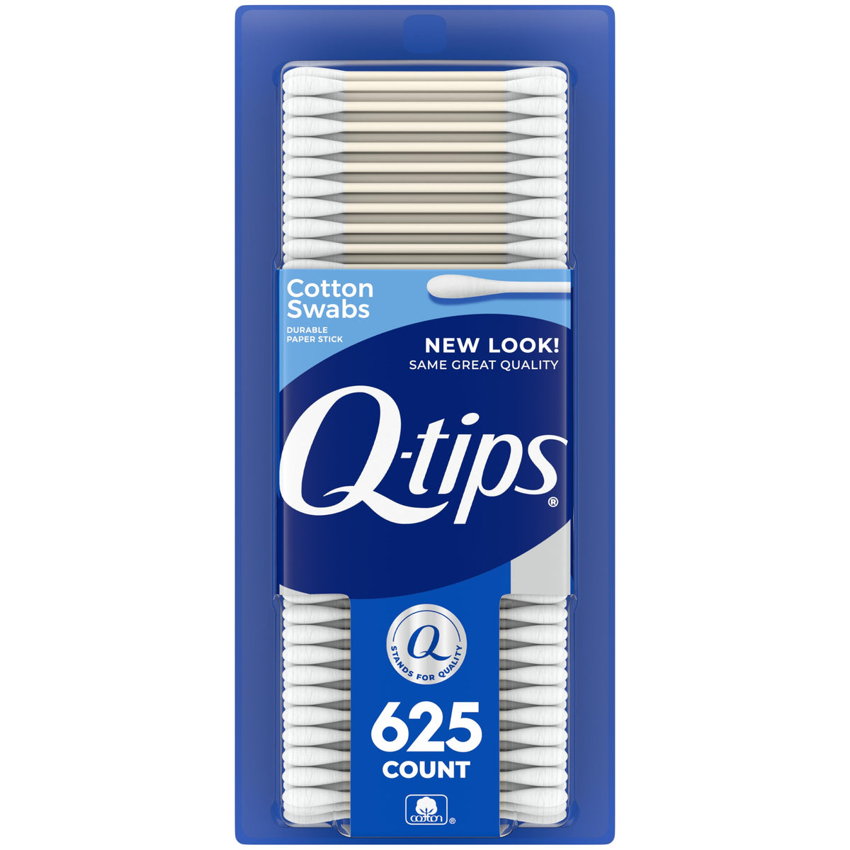 Q-Tips Cotton Swabs, 625 Count - 100% Cotton For Hygiene & Beauty Care, White