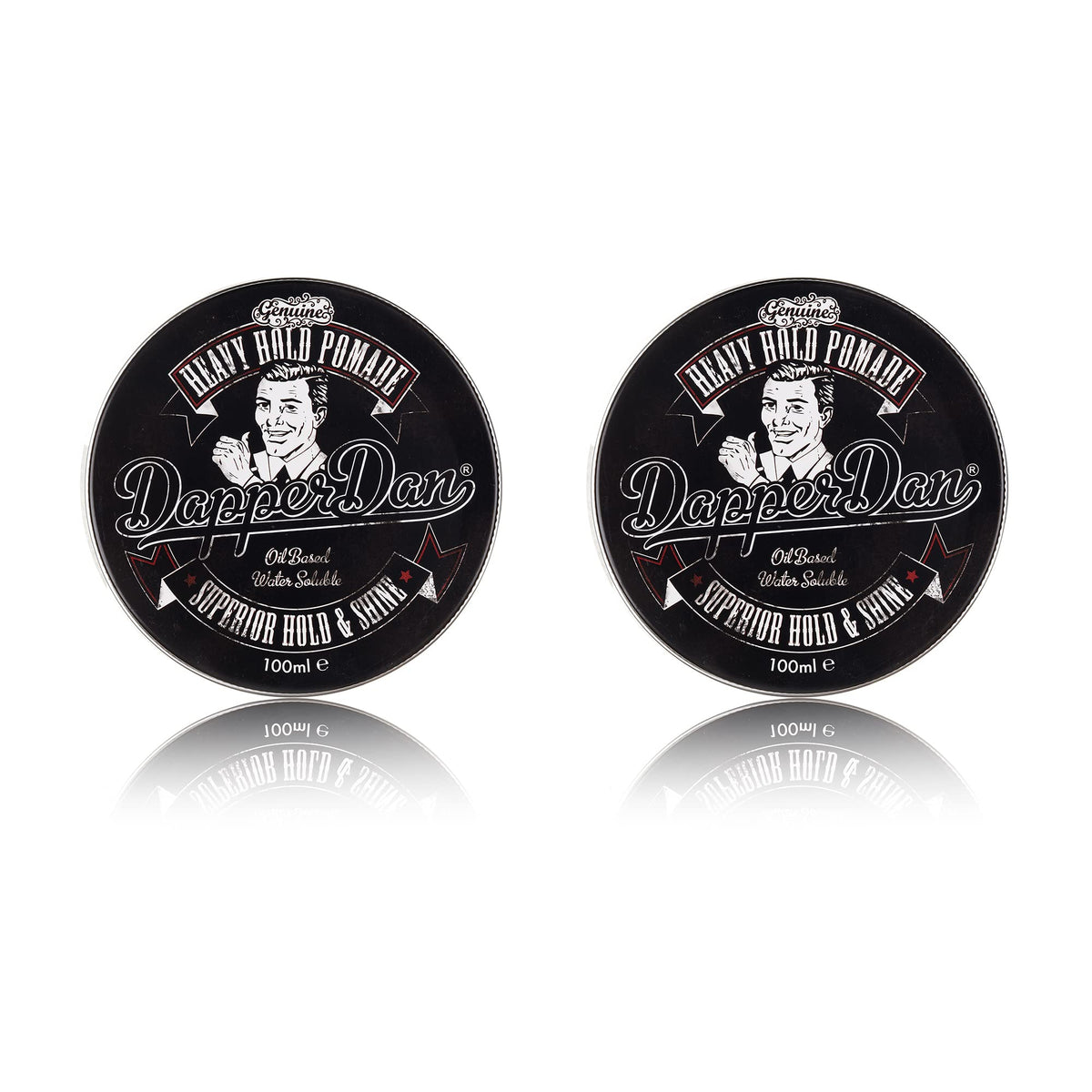 Dapper Dan Heavy Hold Pomade For Men, Strong Hold, High Shine, 2 X 100Ml, Liquorice Vanilla S