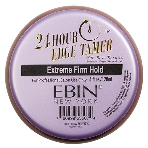 EBIN NEW YORK 24 Hour Edge Tamer, Extreme Firm Hold, High Shine, No Flaking, 4 Oz