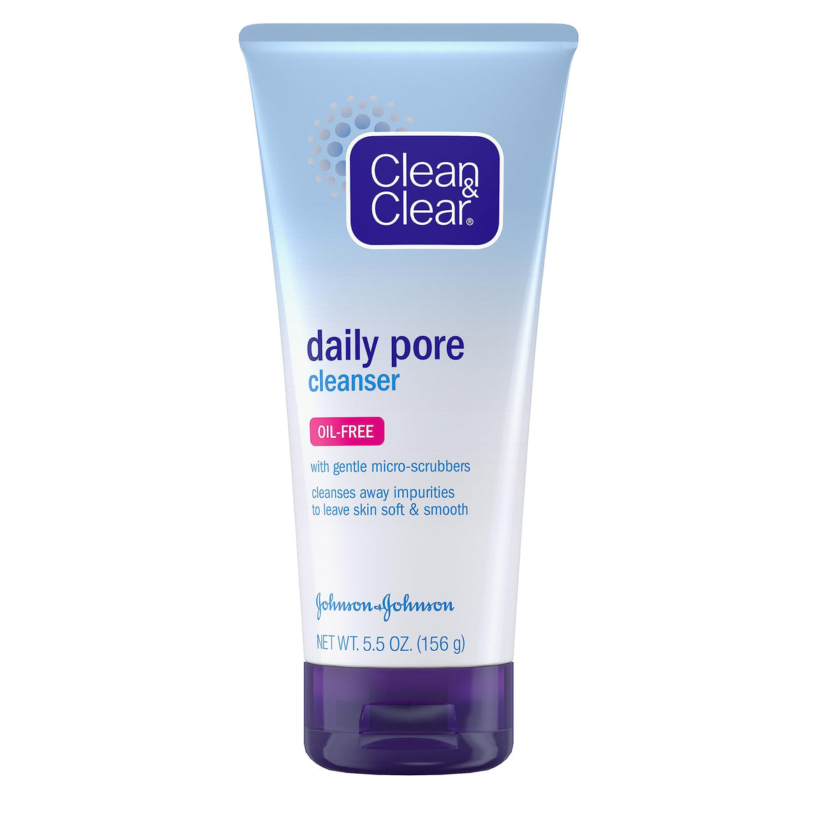 Clean & Clear Daily Pore Facial Cleanser, Oil-Free Acne Face Wash For Normal & Oily Skin, 5.5 Oz