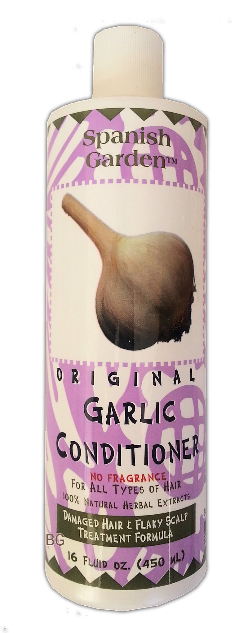 Spanish Garden Garlic Conditioner For Damaged Hair & Flaky Scalp, 16 Oz.