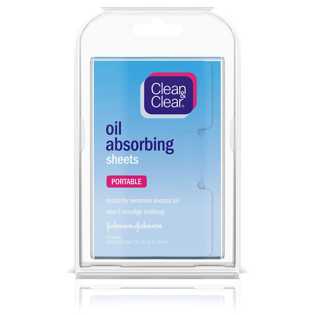 Clean & Clear Oil Absorbing Facial Sheets, Blotting Papers For Oily Skin, 50 Ct