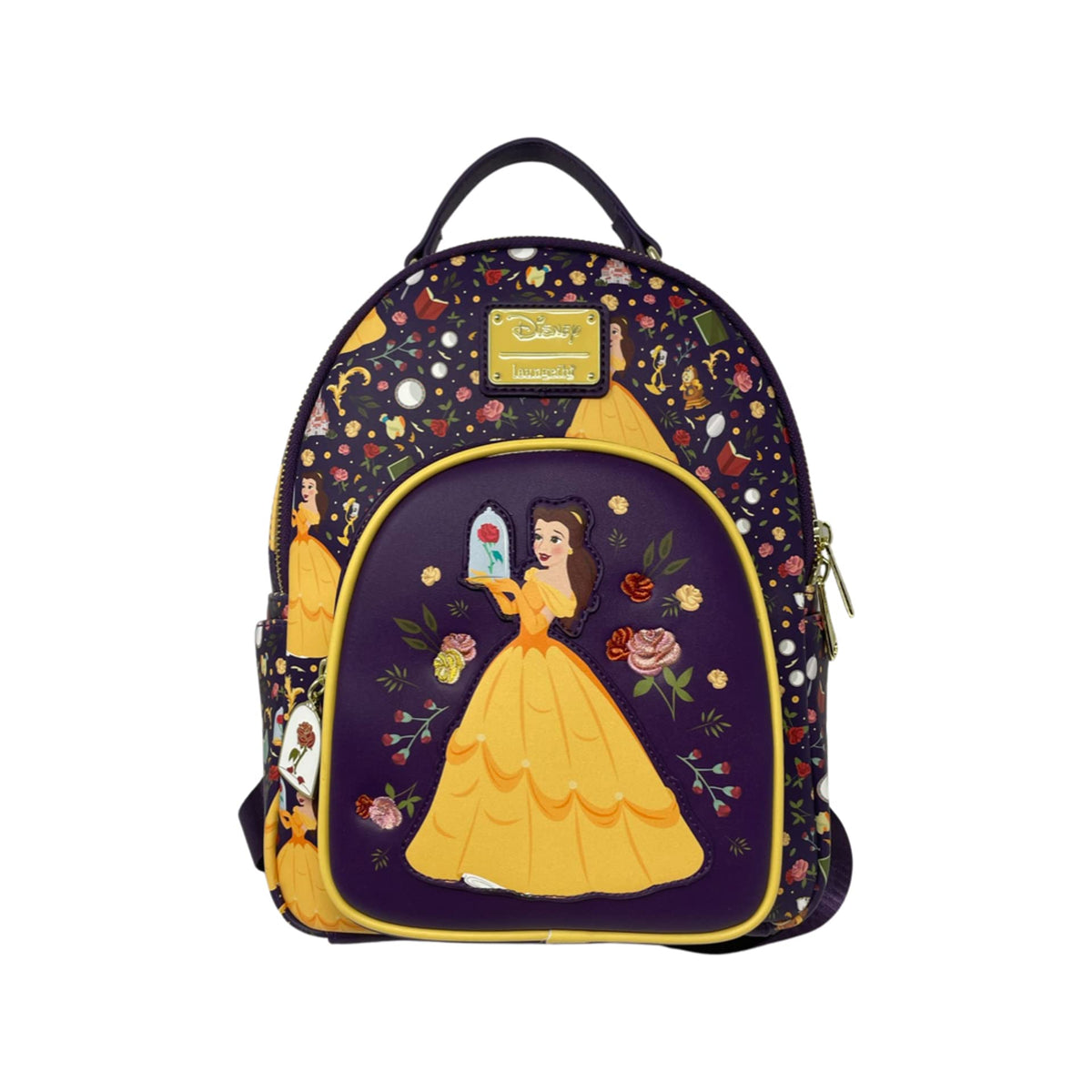 Loungefly Disney Belle Enchanted Beauty Mini Backpack - Faux Leather, Multi Color