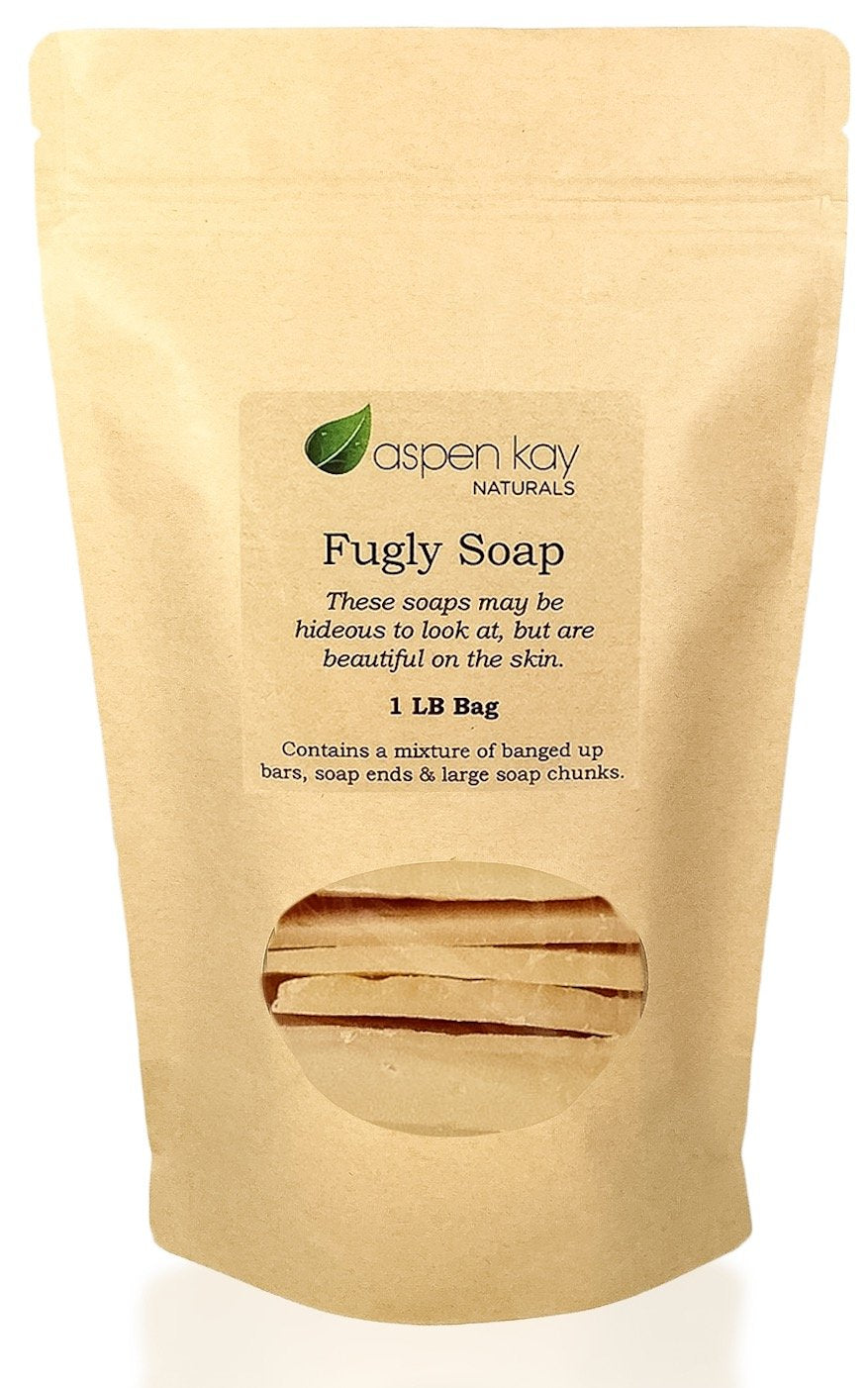 Aspen Kay Naturals Fugly Soap - 1 Pound Organic Bar Mixture With Dead Sea Mud & Charcoal