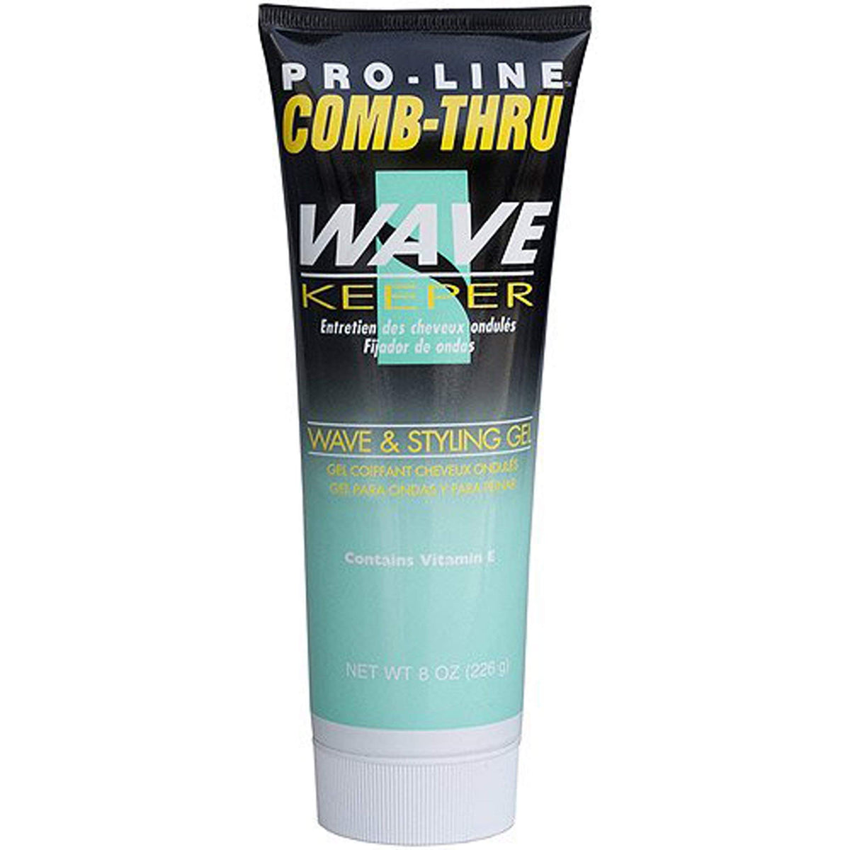 Pro Line Comb Thru Wave Keeper Styling Gel, 8 Oz - Strong Hold Hair Gel For Waves And Curls