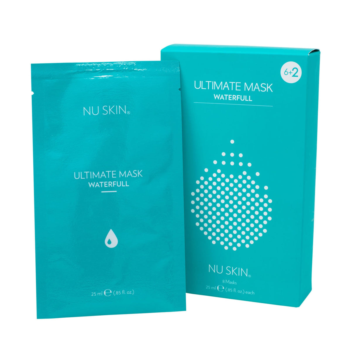 Nu Skin Ultimate Mask Waterfull - Eucalyptus Hydration Face Mask, 8 Adhesive Masks