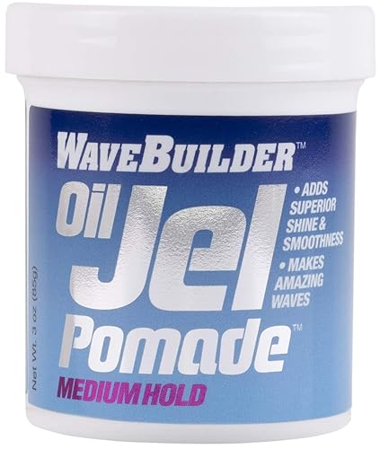 Wavebuilder Oil Jel Pomade Medium Hold, 3.5 Oz - Perfect For Stylish Hair Management