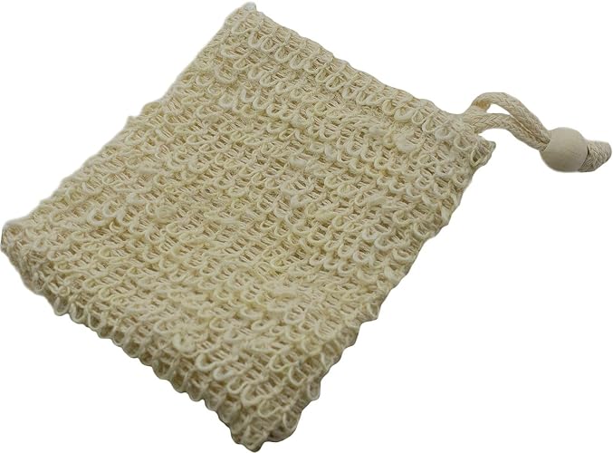 Plantlife Natural Ramie Bath Scrubby - Soft Cotton & Hemp, Kid Safe, Hand Made, White