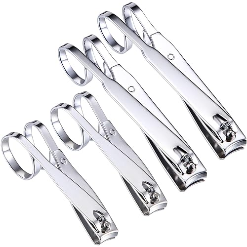 Mudder Ez Grip Nail Clipper Set - 4 Piece Stainless Steel Fingernail & Toenail Cutters