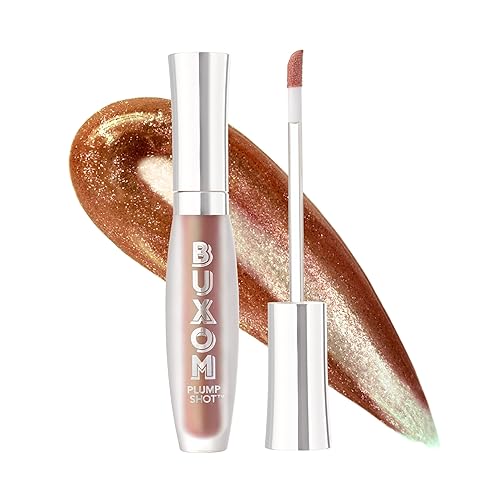 Buxom Plump Shot Lip Serum - Collagen-Infused Gloss With Hyaluronic Acid & Avocado, Celestial Nude