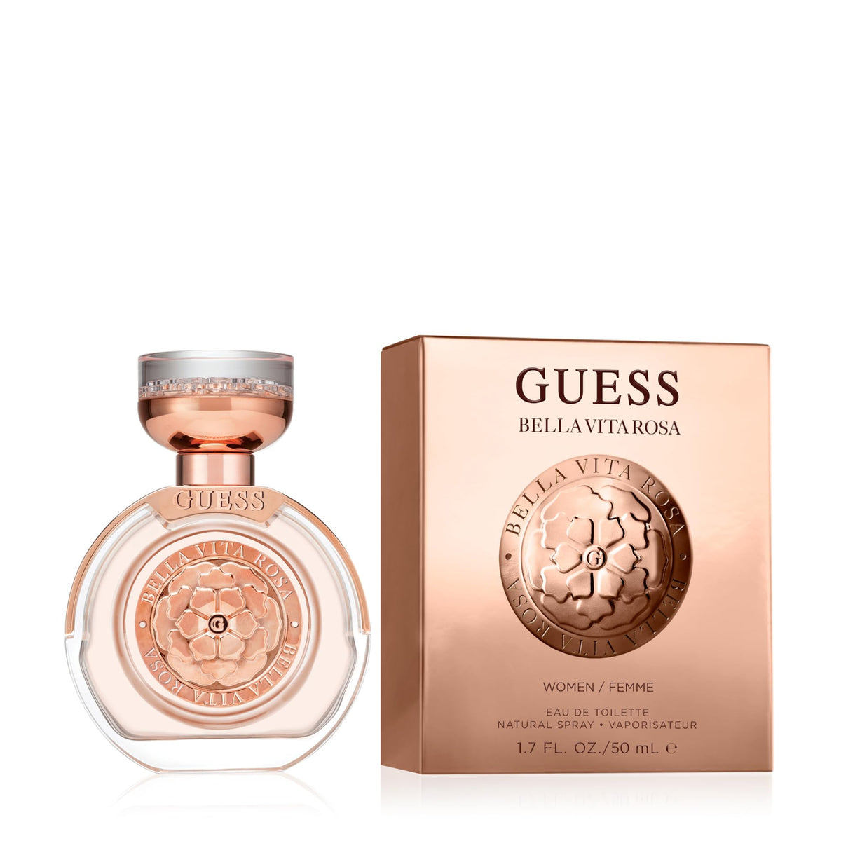 Guess Bella Vita Rosa Eau De Toilette 1.7 Fl Oz - Silver/Navy Fragrance For Women