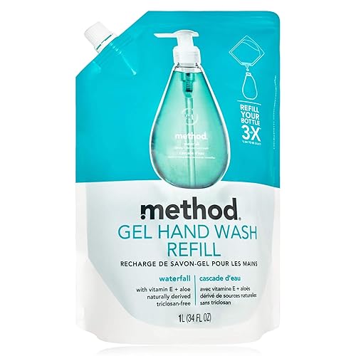 Method Gel Hand Wash Refill, Waterfall Scent, 34 Oz - Eco-Friendly Hand Soap