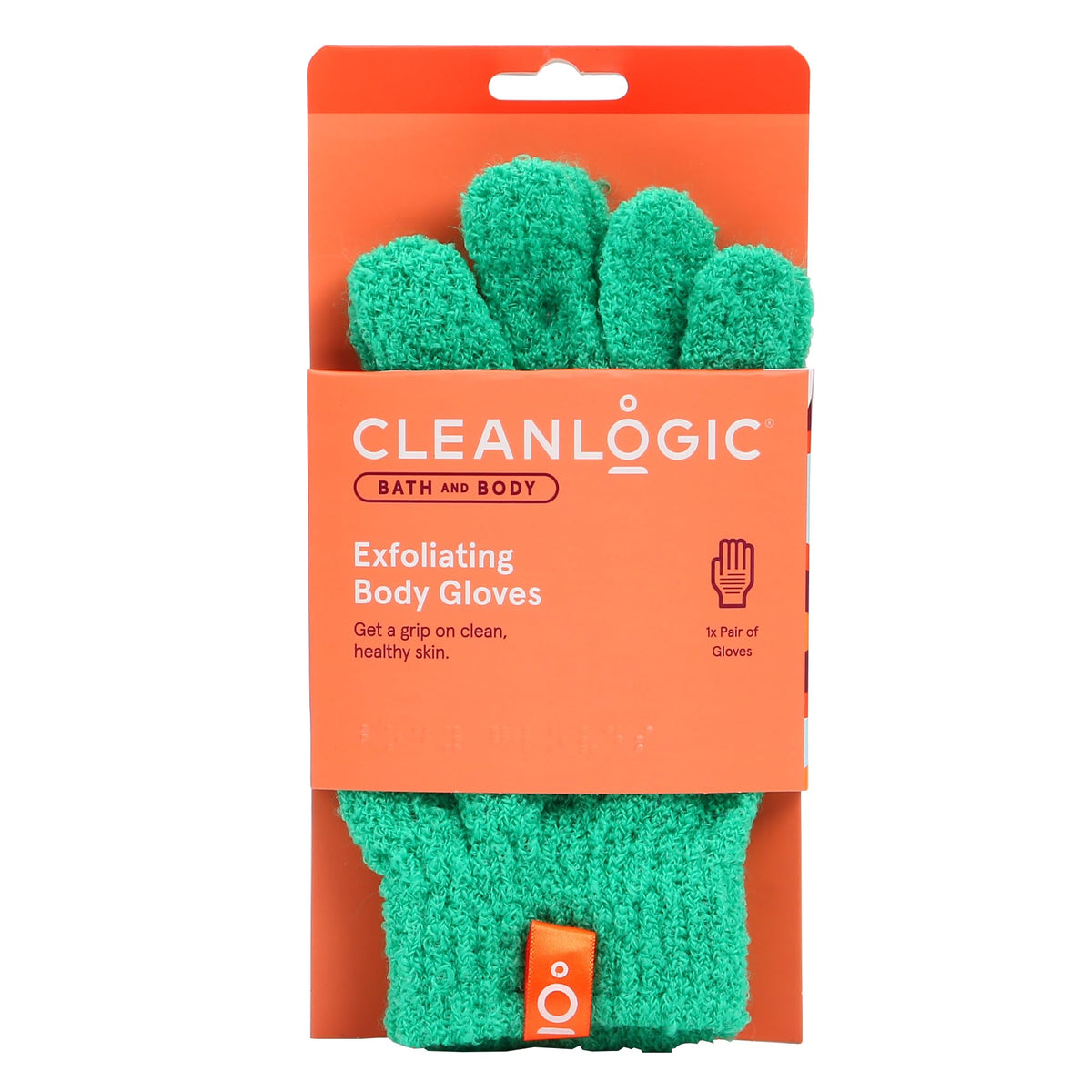 Clean Logic Cotton Blend Stretch Bath & Shower Gloves - 1 Pack