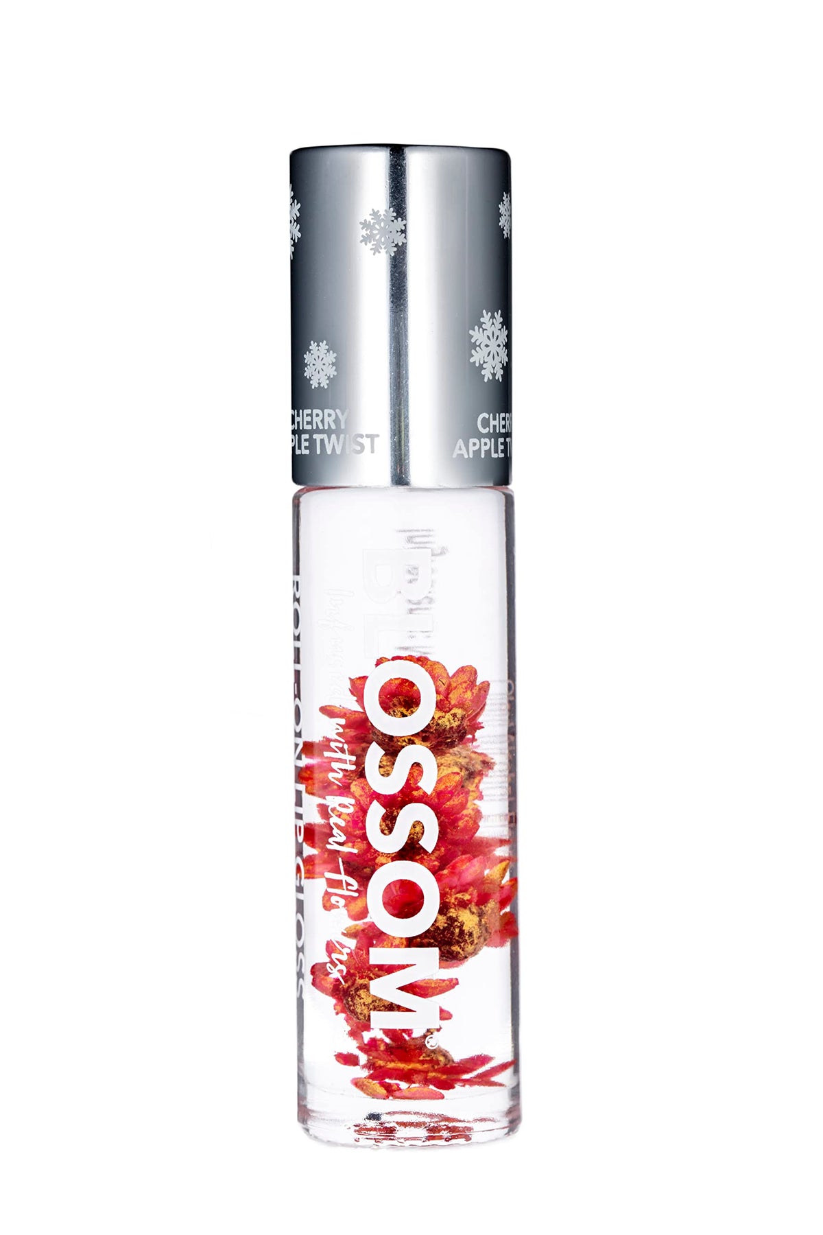 Blossom Cherry Apple Twist Scented Lip Gloss With Real Flowers, 0.20 Fl. Oz. Made In Usa