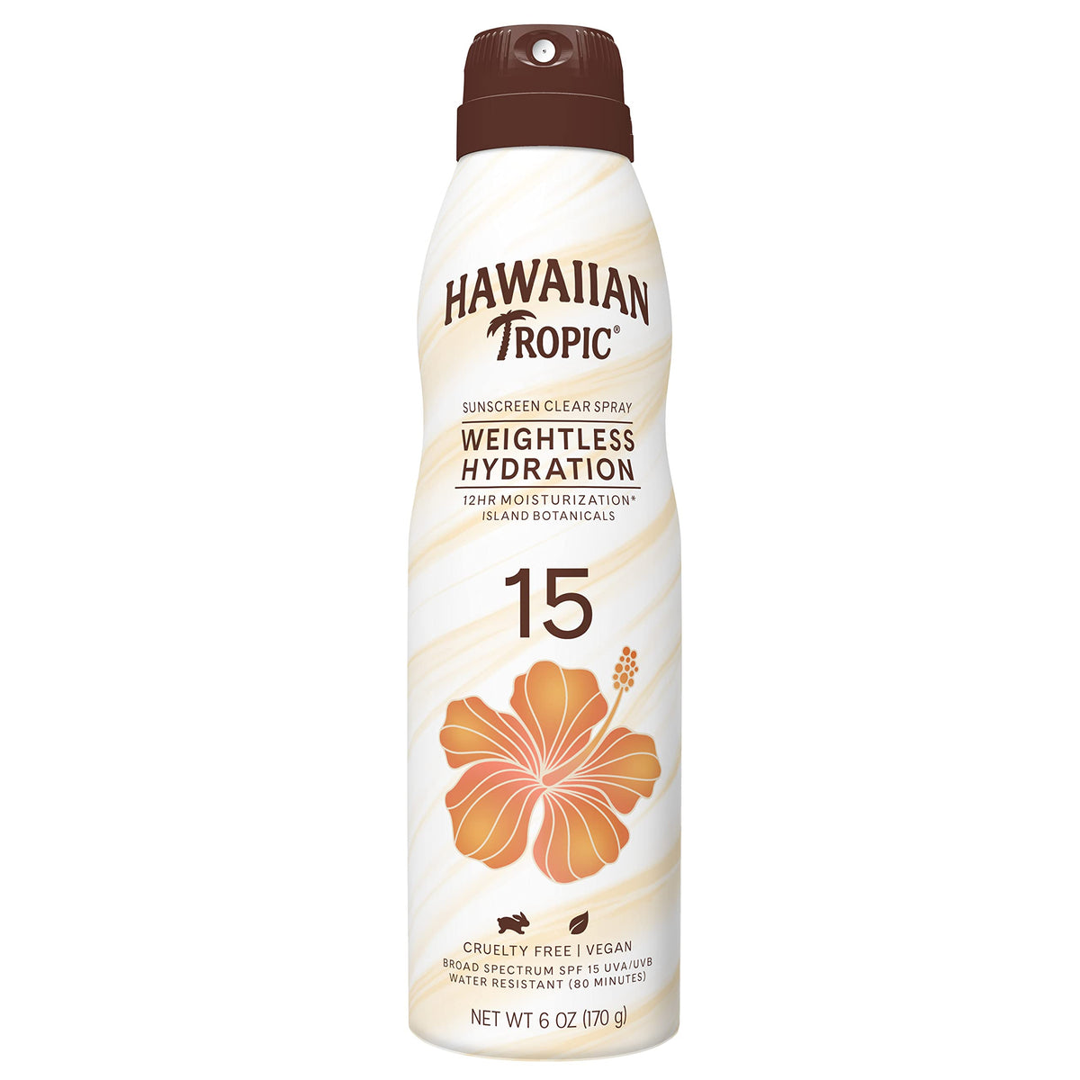 Hawaiian Tropic Weightless Hydration Clear Spray Sunscreen Spf 15 - 6Oz Oxybenzone Free