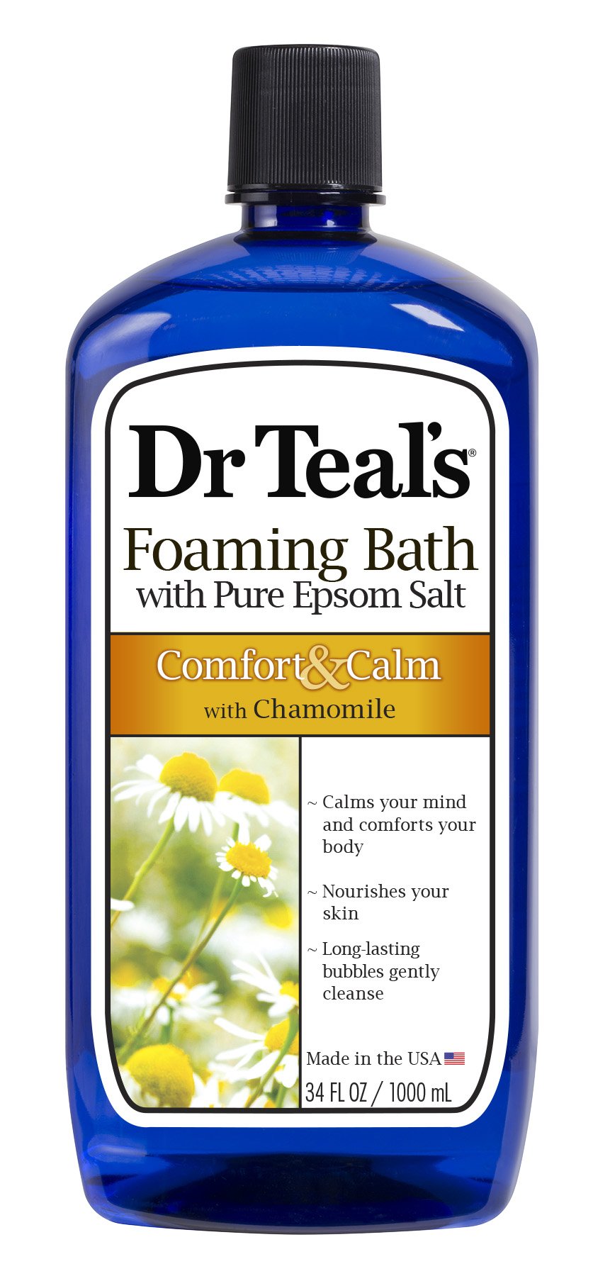 Dr Teal'S Foaming Bath, Chamomile Scent, 34 Fl Oz - Relaxing Bubble Bath For Stress Relief