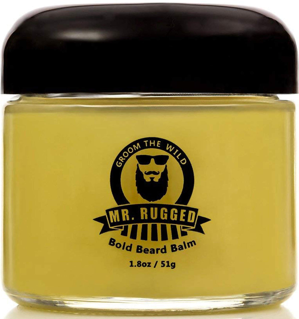 Mr Rugged Beard Balm For Men, 1.8Oz All Natural Beard Conditioner - Essential Beard Care Kit