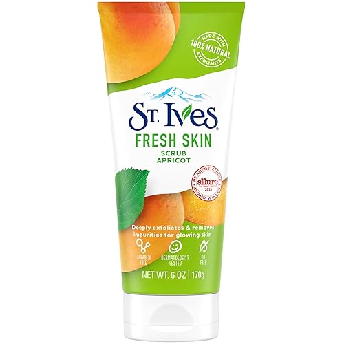 St. Ives Fresh Skin Apricot Scrub 6 Oz - Invigorating Exfoliating Scrub (2 Pack)