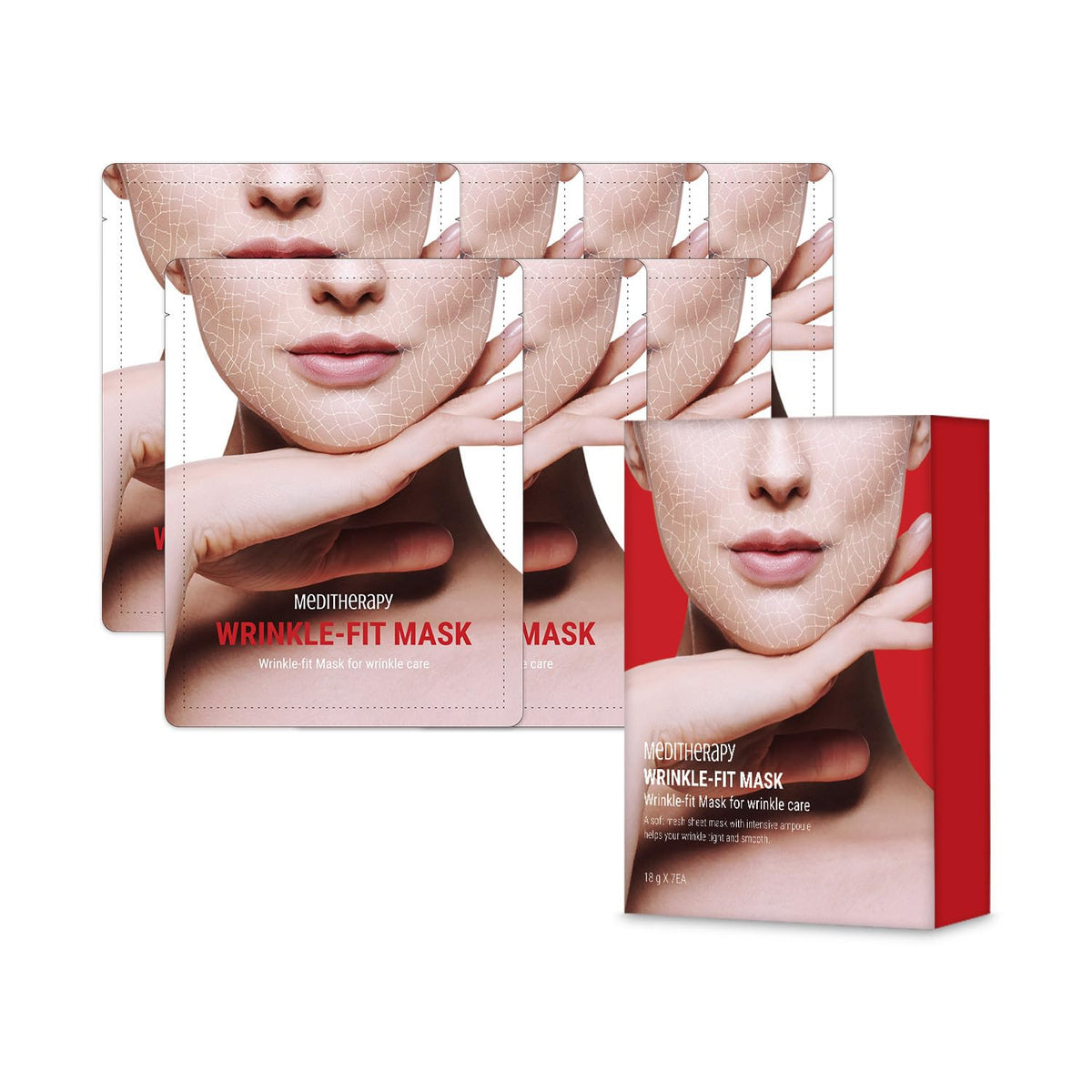 Meditherapy Collagen Mesh Sheet Masks, 7Ea Hydrating Daily Facial Mask For Glowing Skin