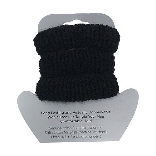 Di Prima Cotton Elastic Hair Styling Accessory, Small, Black - 1 Count Pack