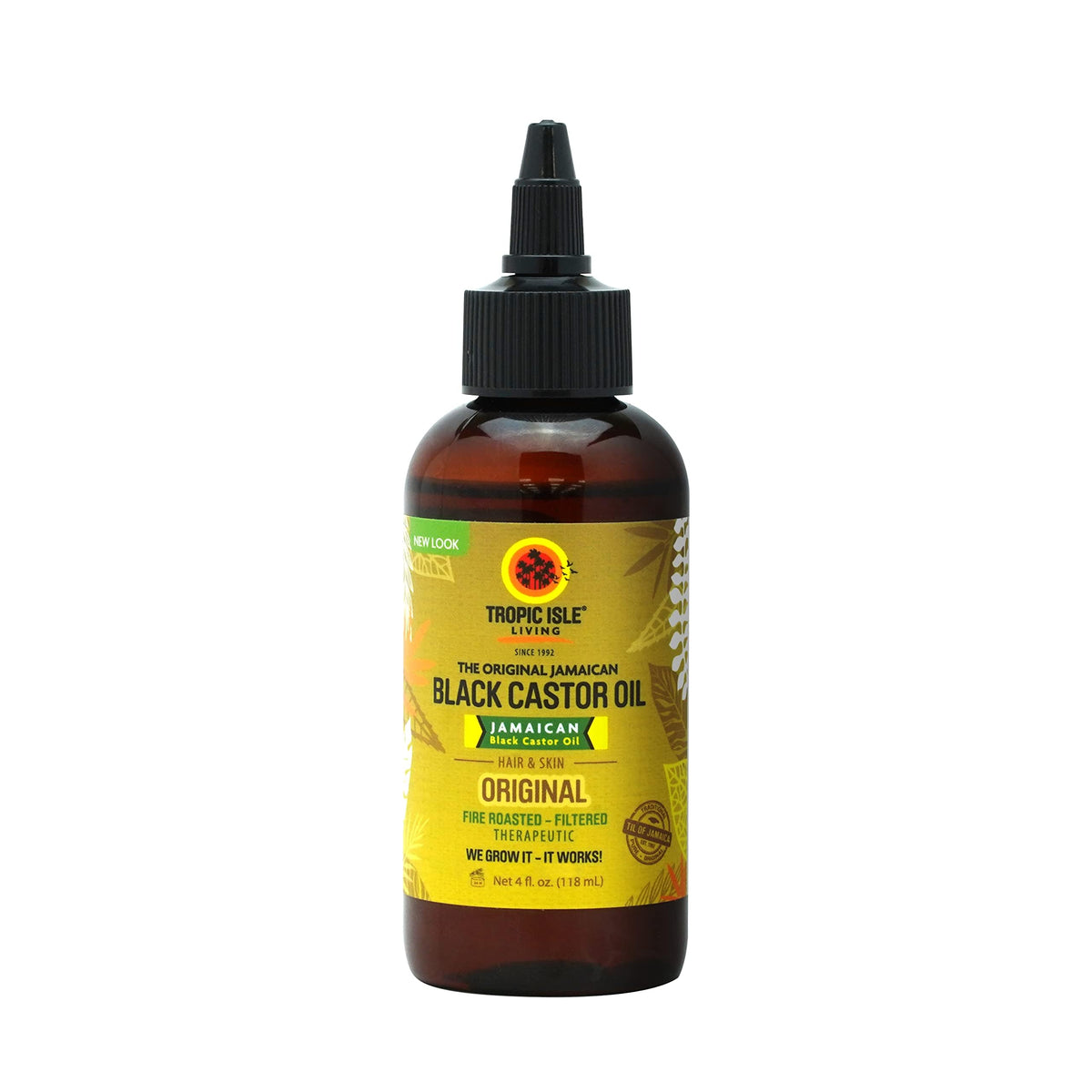 Tropic Isle Living Jamaican Black Castor Oil - Hair Growth, Skin & Nail Care, 4Oz