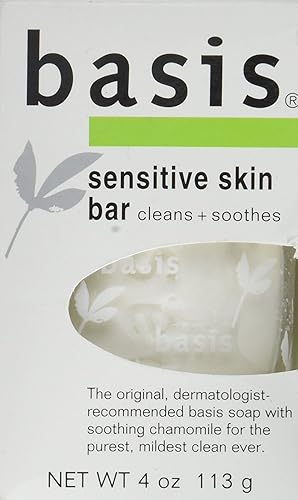 Basis Sensitive Skin Cleansing Bar, 4 Oz - Gentle, Fragrance-Free Cleanser For Sensitive Skin