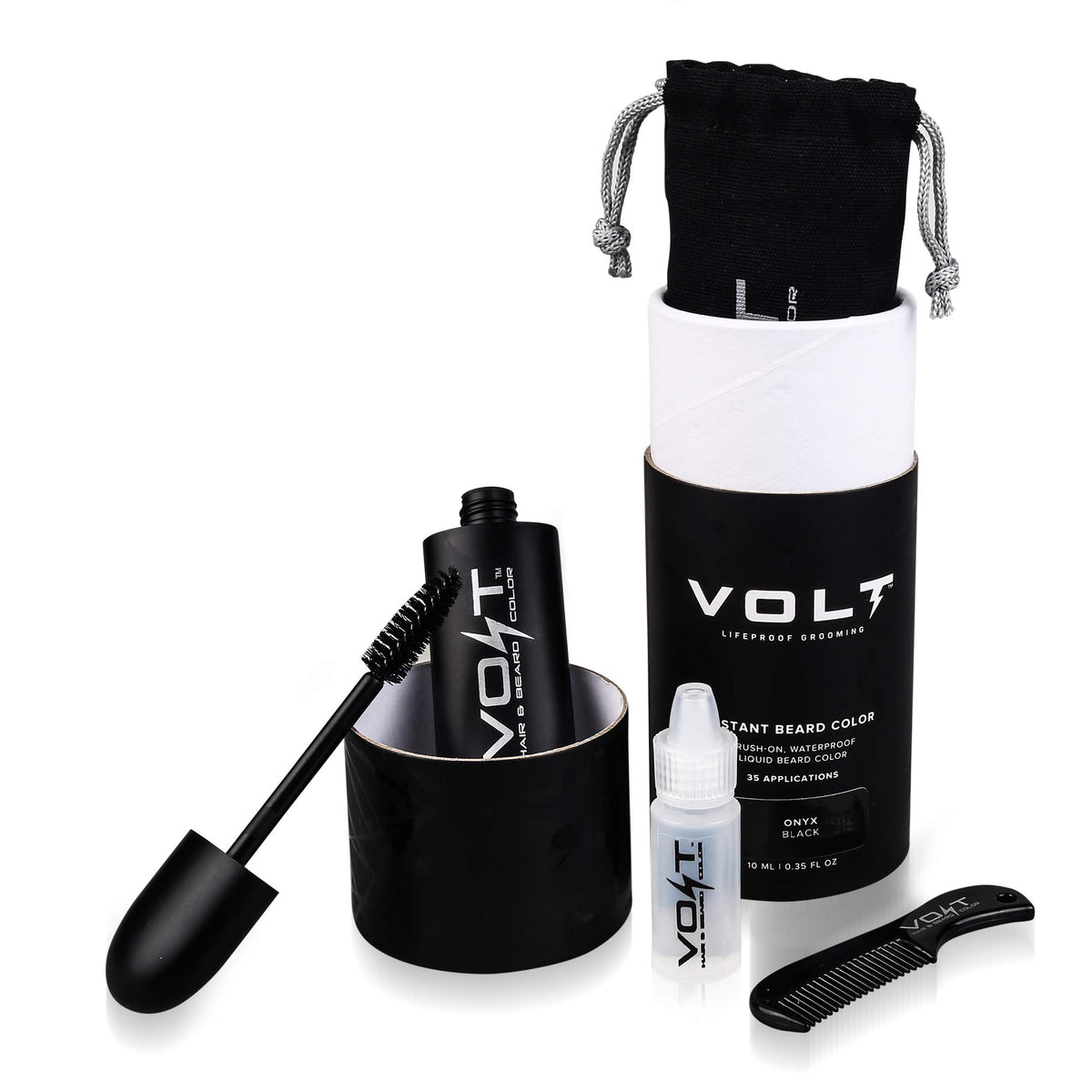 Volt Instant Beard Color - Smudge & Water Resistant Quick Drying Auburn For Beards & Mustaches