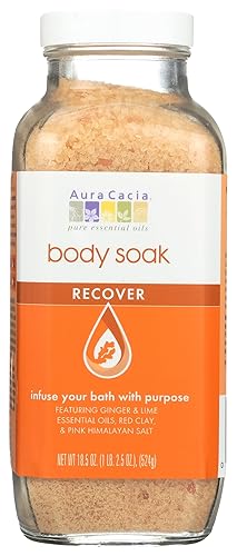 Aura Cacia Recover Body Soak, 18.5 Oz - Relaxing Bath Soak For Stress Relief And Recovery