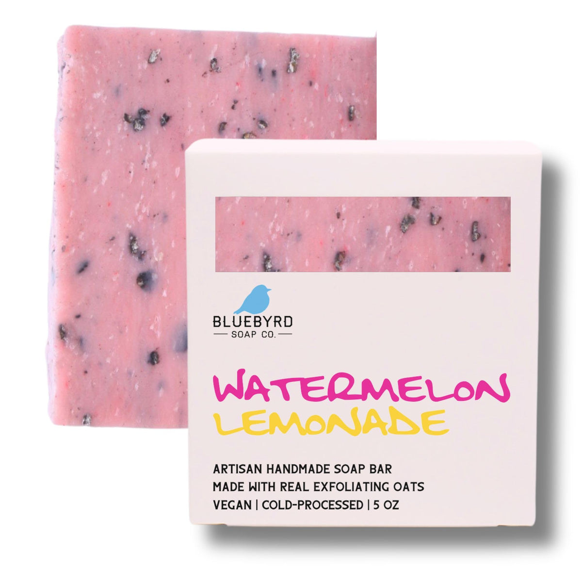 Bluebyrd Watermelon Lemonade Soap Bar | Handmade Kids Soap With Natural Ingredients & Fun Scent