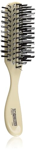 Scalpmaster Nylon Bristle Contour Brush - Ivory & Black, 1 Count Salon Tool