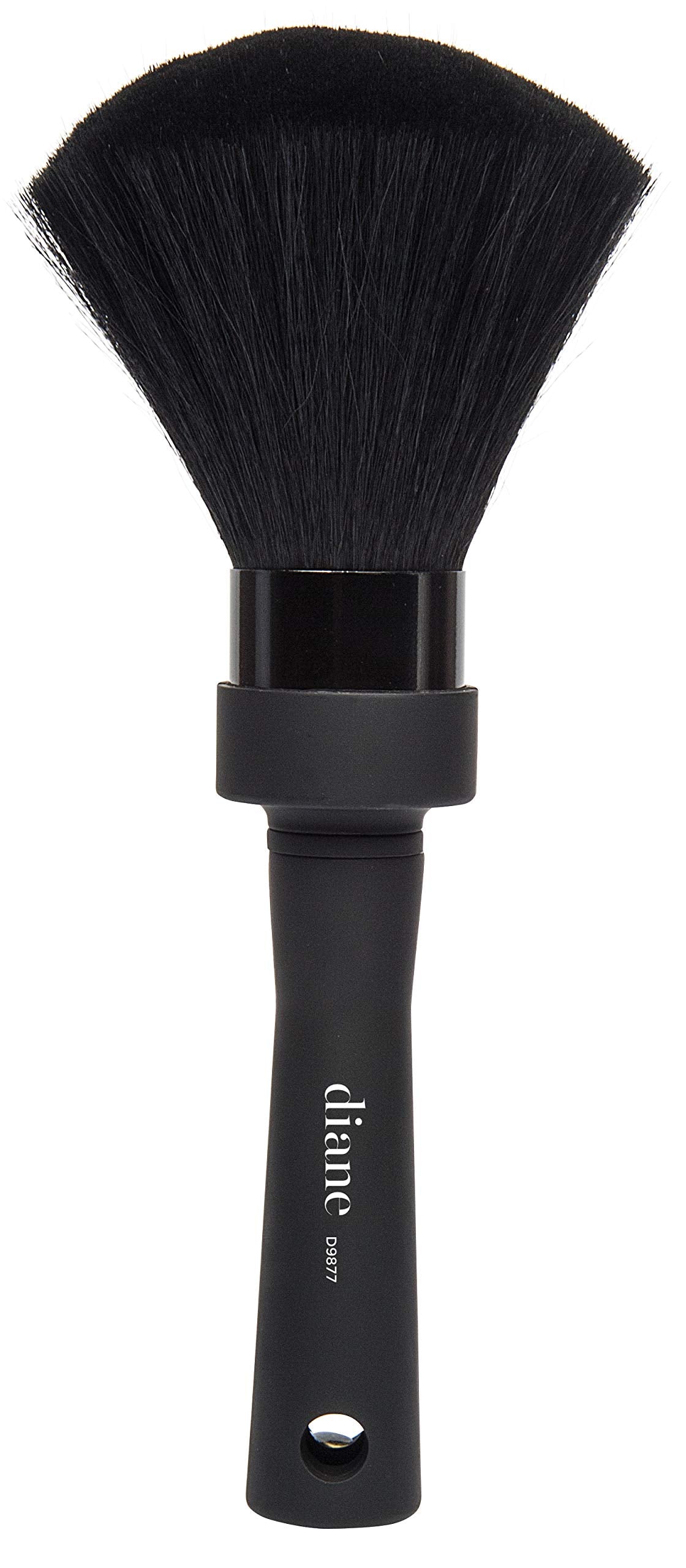 Diane D9877 Professional Neck Duster - Long Black Nylon Brush for Barbers & Stylists