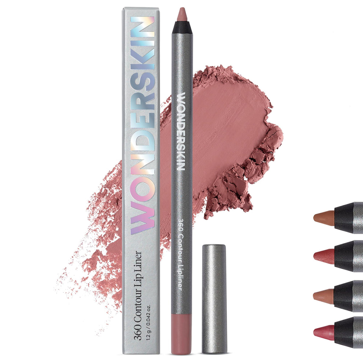 Wonderskin Lip Liner Pencil - Waterproof, Long Lasting Nude Lip Liner In Blush, Sharpenable