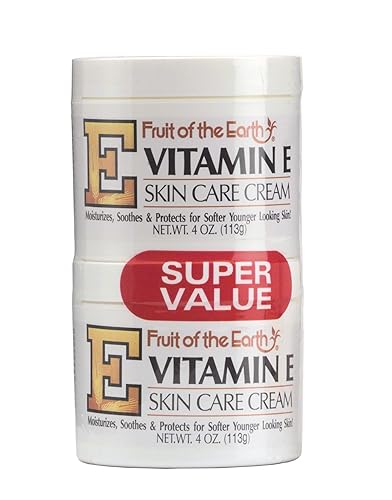 Fruit Of The Earth Vitamin E Cream 4 Oz Jar - 2 Pack, Moisturizing Skin Care