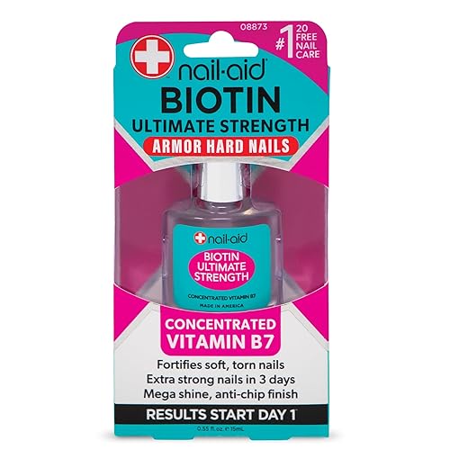 Nail-Aid Biotin Ultimate Strength Nail Treatment, 2-Pack Of 0.55 Fl Oz, Clear