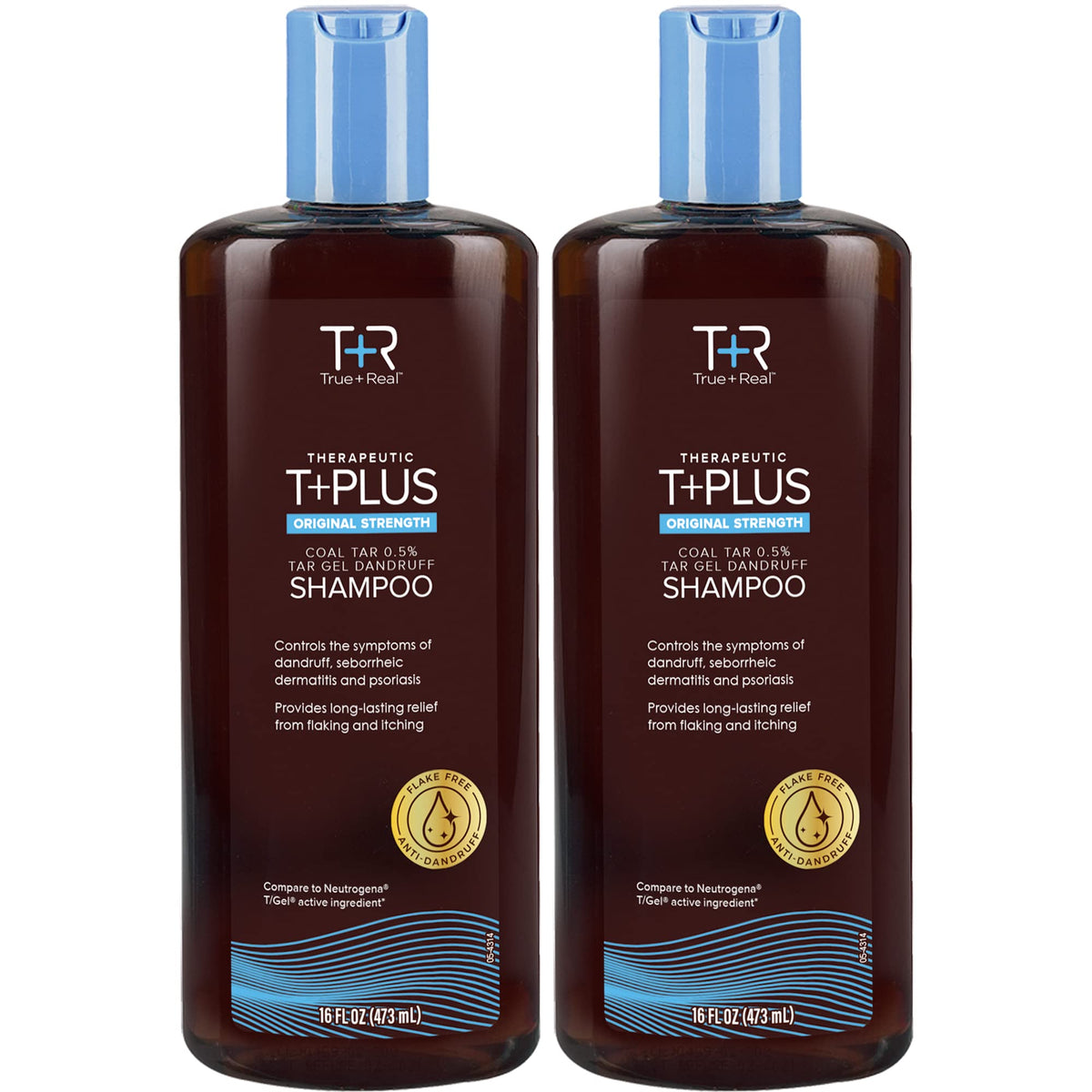 True+Real Coal Tar Anti-Dandruff Shampoo, Original Strength, 16 Fl Oz (Pack Of 2)