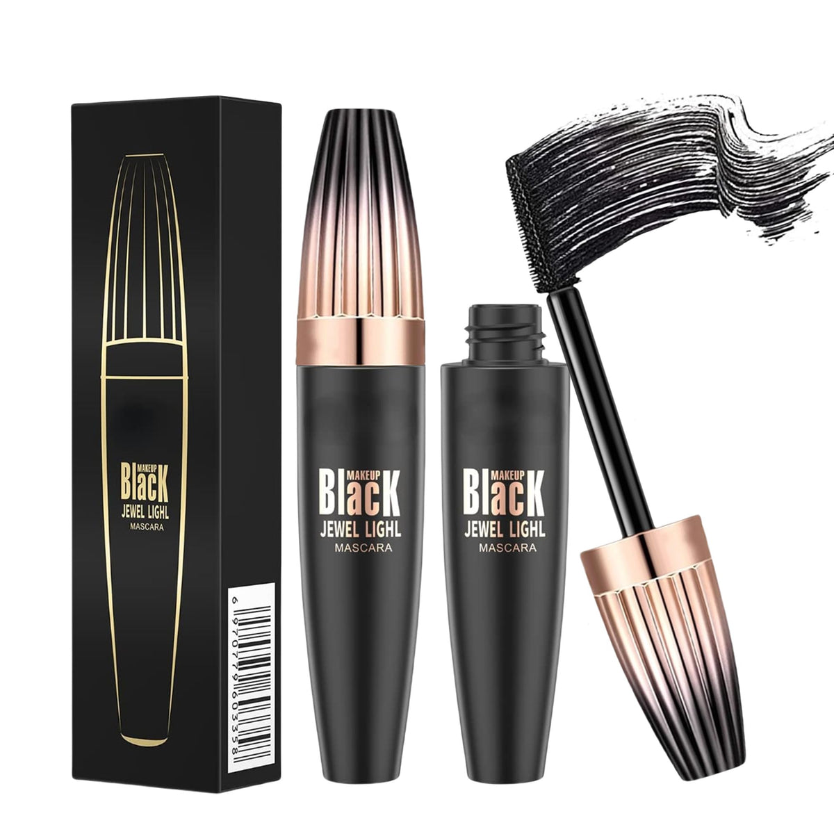 Generic 4D Silk Fiber Mascara - Black, Waterproof, Thickening, Natural Volume & Length, 0.32 Fl Oz