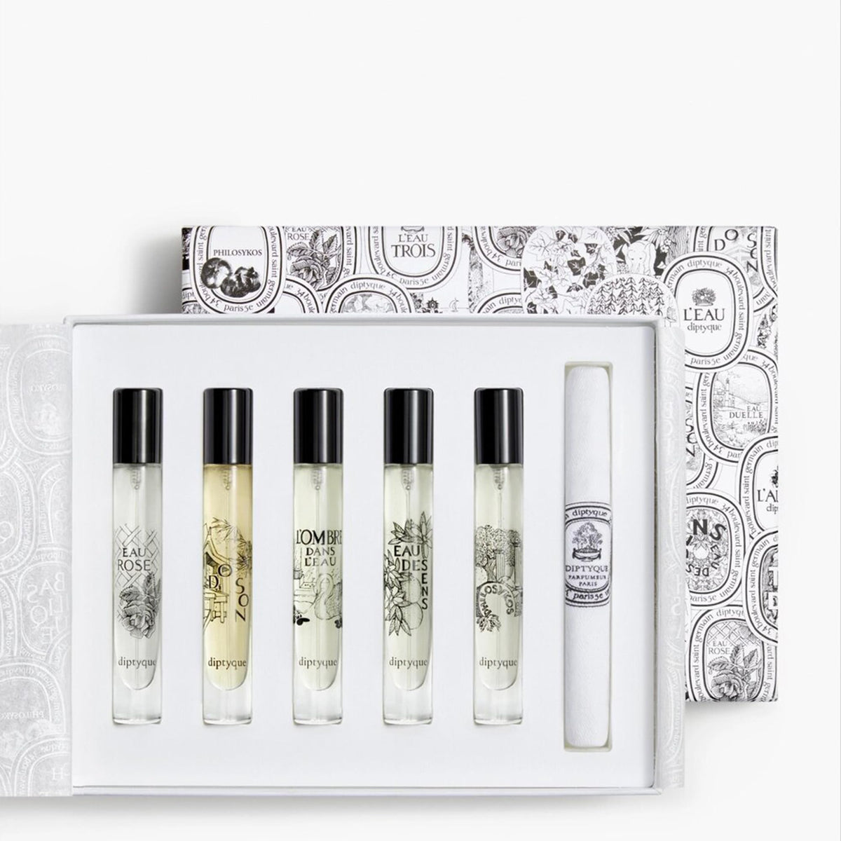 Diptyque Eau De Toilette Travel Spray Set, 0.25 Fl Oz (Pack Of 5) For Men & Women