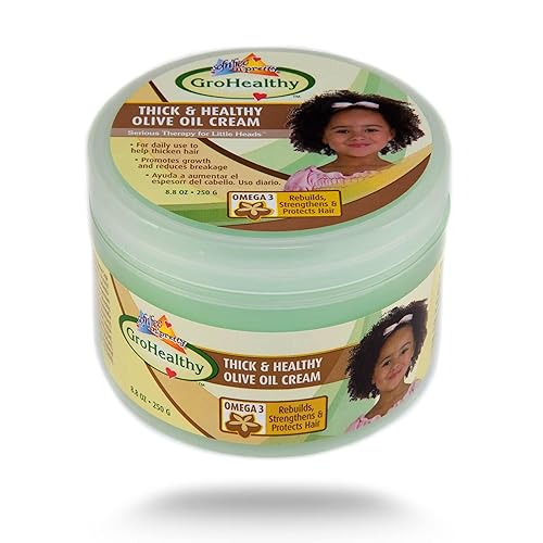 Sofn'Free GroHealthy Olive Oil Cream for Hair Growth & Strength - 8.8 oz