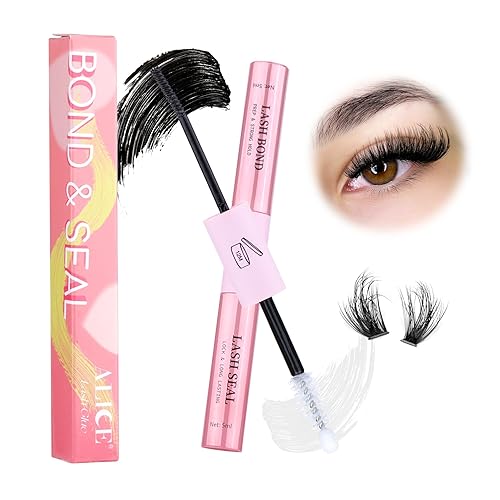 ALICE Waterproof Lash Glue Bond & Seal for Lash Clusters, Strong Hold, Lasts 48-72 Hours