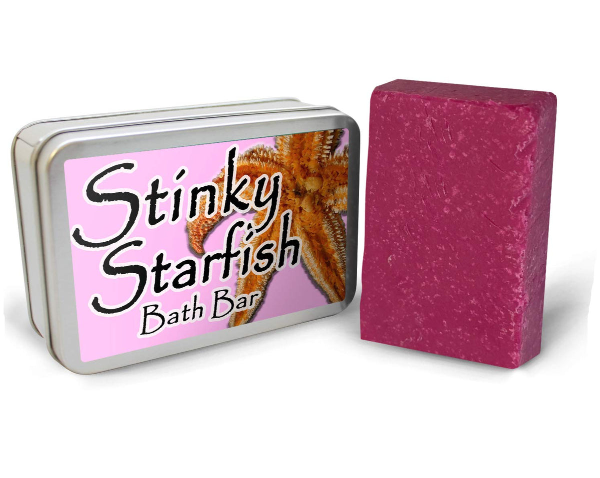 Gears Out Stinky Starfish Bath Bar - Funny Pink Soap - Handcrafted Novelty Bath Soap For Women