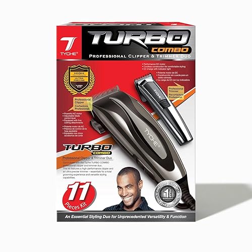 Tyche Turbo Hair Clipper & Trimmer Combo - 11 Piece Kit For Professional Grooming