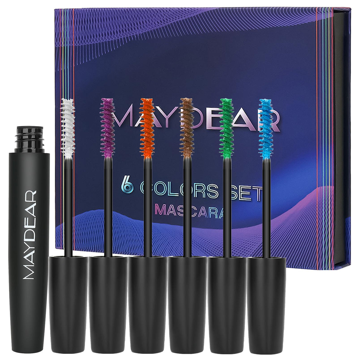 Maydear Light Green Waterproof Mascara - Long Lasting, Smudgeproof Eye Makeup for Women